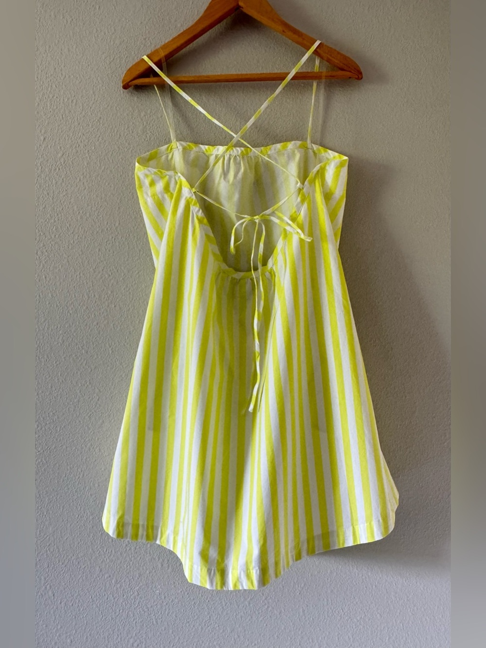 A New Day Target XL NWT Chartreuse White Stripe Cover Up Dress Cotton Pockets